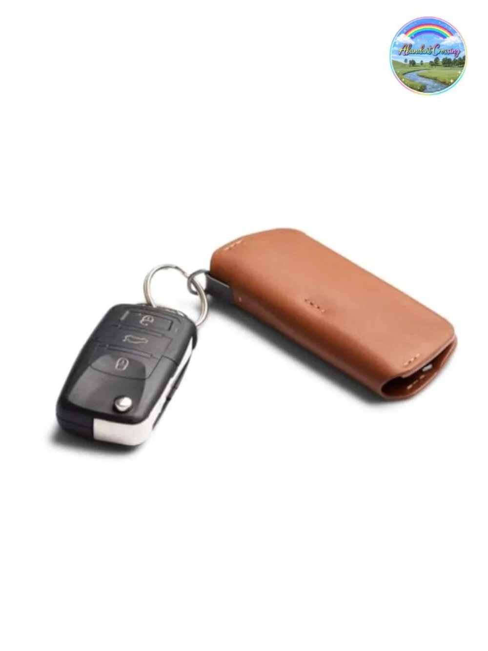 Leather Key Organizer, Magnetic Closure, Fits 4-8 Keys, D-ring, Slim Pocket
